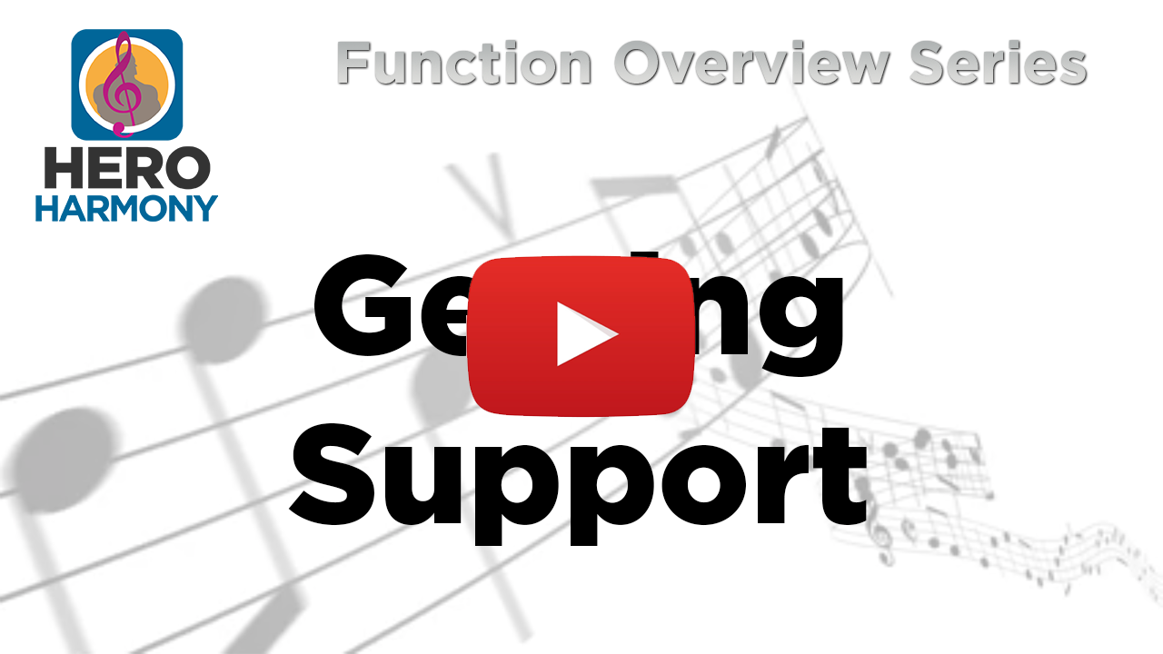 Where can I learn about getting support for my Harmony software?